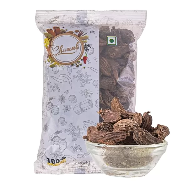 Chounk Black Large Whole Cardamom | Badi Elaichi  1Kg