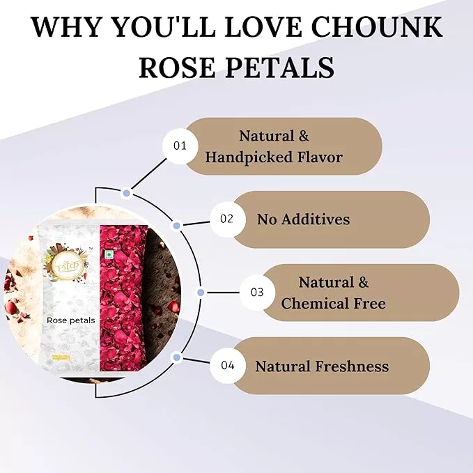 Sun Dried Rose petals, Rose Tea (Gulab patti), 200g - Image 4